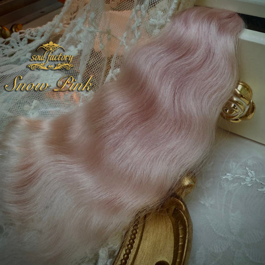 High-Gloss Mohair for Dolls | Snow Pink 20-25cm