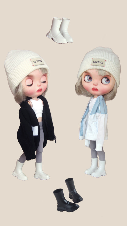 Retro Martin-Style Rain Boots for Dolls – Multi-Color | Universal Fit for Blythe, Barbie, Licca, FR & Obitsu 22/24