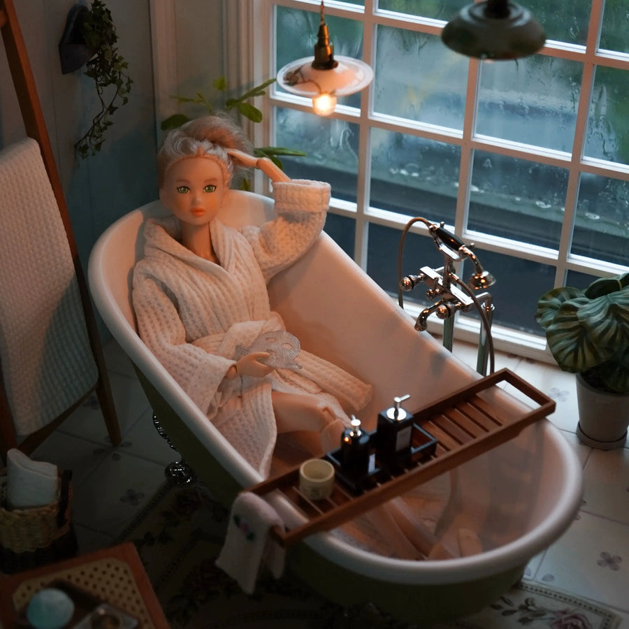1/6 Dollhouse Vintage Bathroom Ideas for a Romantic Mini Bath Scene