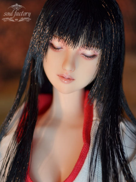【 DISPLAY ONLY】Hand-Painted Obitsu Doll Faceup | “Mayu” (Closed-Eye Design)