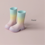 1/6 scale candy-color rain boots for fashion dolls
