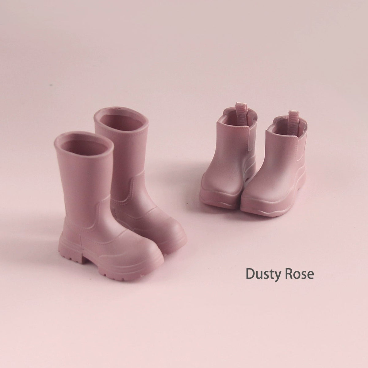 1/6 scale candy-color rain boots for fashion dolls
