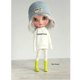 1/6 scale candy-color rain boots for fashion dolls
