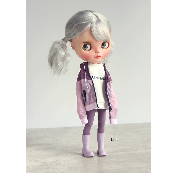 1/6 scale candy-color rain boots for fashion dolls