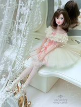 Classic ballet tutu dress set with ballet shoes for 1/6 scale dolls
