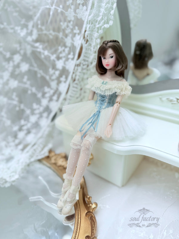 Classic ballet tutu dress set with ballet shoes for 1/6 scale dolls