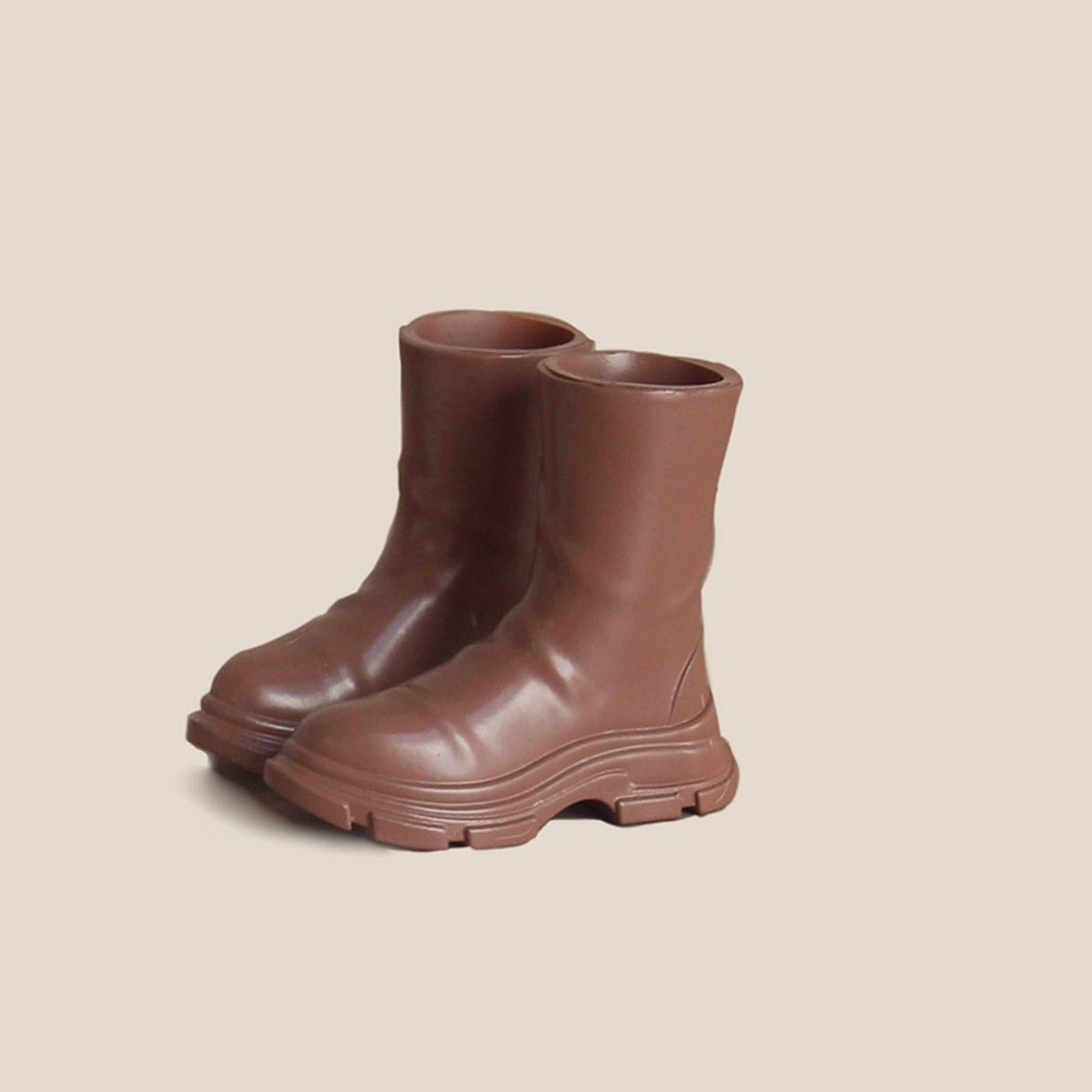 1/6 scale combat-style rain boots with retro work boot styling