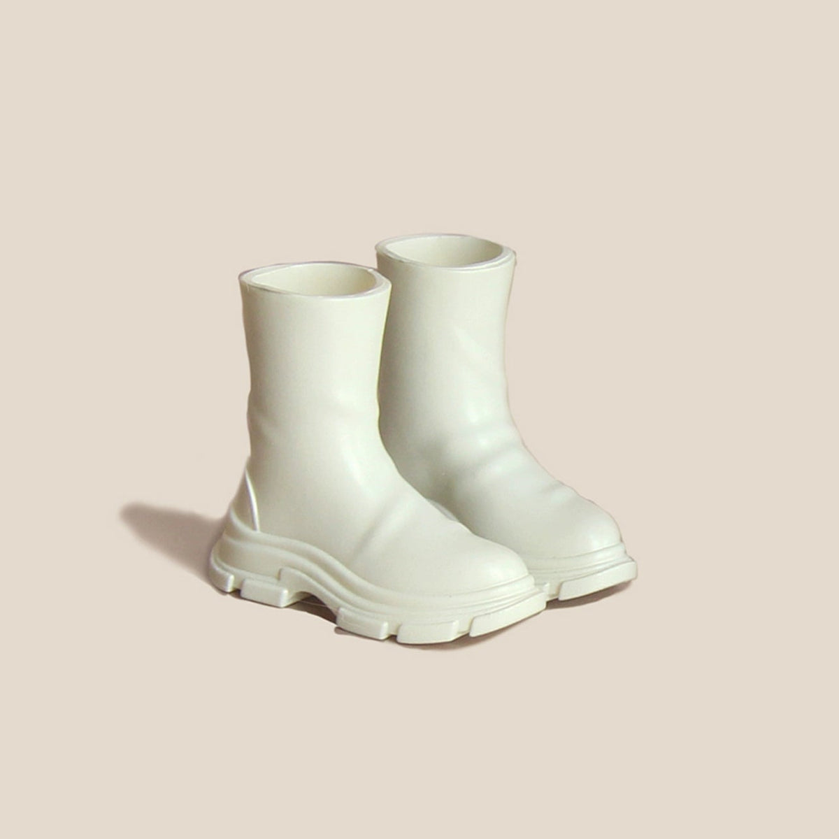 1/6 scale combat-style rain boots with retro work boot styling