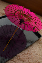 精巧な竹骨構造 ミニチュア和傘 ディテール