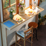 1/6ドール用 ナチュラル原木風バーテーブル