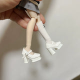 Harajuku-style platform Mary Jane shoes for 1/6 scale dolls