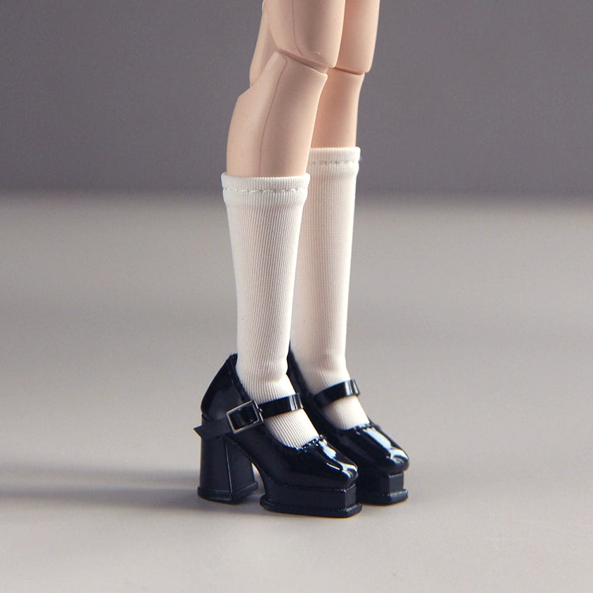 Harajuku-style platform Mary Jane shoes for 1/6 scale dolls