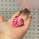 1/6 scale heart-closure Mary Jane high-heel doll shoes