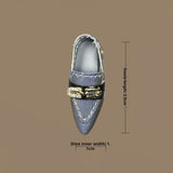Low-heel doll pumps with metal chain detail and glossy nylon finish for 1/6 scale dolls