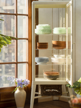 1/6 scale cream glass display cabinet in miniature room
