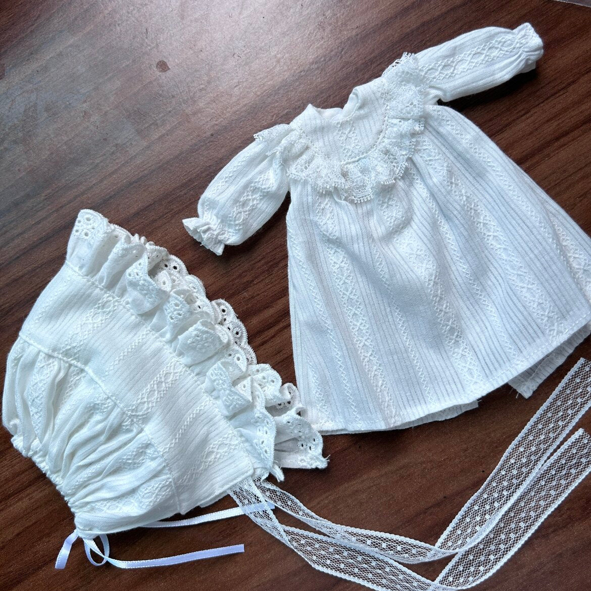 1/6 scale white doll dress for Blythe, Obitsu24, Azone, Licca and Cherry | product image 9