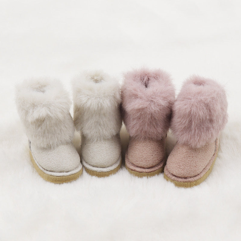 1/6 scale winter fur snow boots for Blythe, Licca, Azone, momoko, FR, Obitsu and Jenny