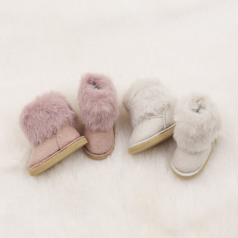 1/6 scale winter fur snow boots for fashion dolls