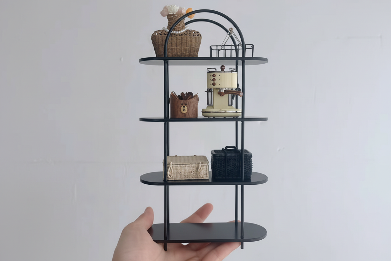 1/6 scale miniature metal shelf  doll house dollhouse ornament model