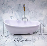 1/6 Scale Electric Miniature Bathtub – Battery-Operated Water Spray Toy for Dolls & Action Figures