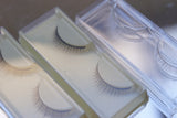 BJD doll eyelashes in black, brown and white
