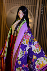 【 DISPLAY ONLY】Hand-Painted Obitsu Doll Faceup | Murasaki no Ue from The Tale of Genji