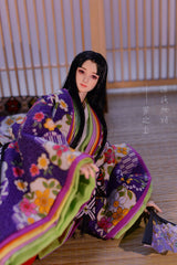 【 DISPLAY ONLY】Hand-Painted Obitsu Doll Faceup | Murasaki no Ue from The Tale of Genji
