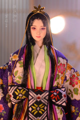 【 DISPLAY ONLY】Hand-Painted Obitsu Doll Faceup | Murasaki no Ue from The Tale of Genji