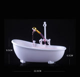 1/6 Scale Electric Miniature Bathtub – Battery-Operated Water Spray Toy for Dolls & Action Figures