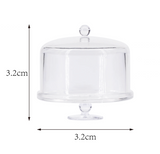 1/6 Scale Transparent Cake Stand – Miniature Dessert Display Tray for Dollhouse Bakery & Afternoon Tea | BJD & Blythe