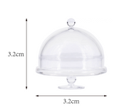 1/6 Scale Transparent Cake Stand – Miniature Dessert Display Tray for Dollhouse Bakery & Afternoon Tea | BJD & Blythe