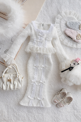 Pre-Order Mermaid Fishtail Set for Blythe & Obitsu24/22　Azone | Optional Fur Shawl