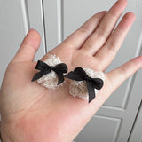 1/6 Scale Fuzzy Doll Slippers with Bow | Cute Indoor Shoes for dolls