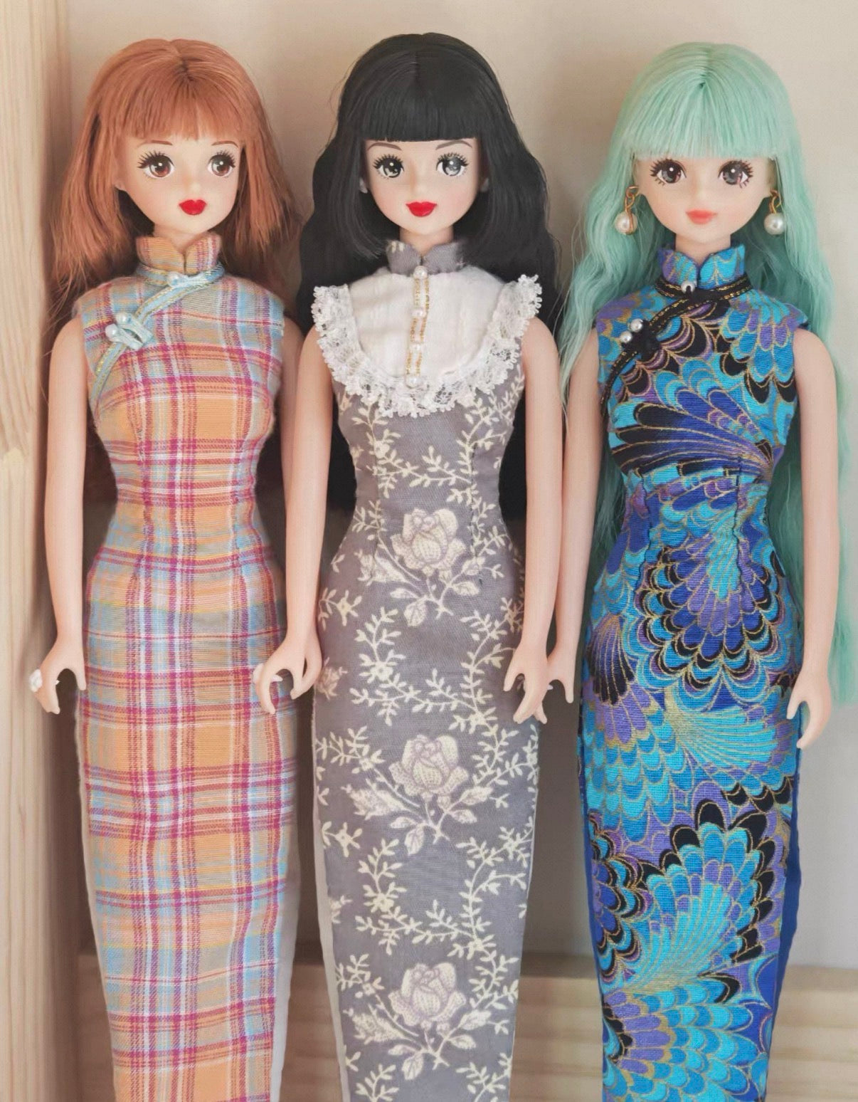 【受注製作・8月30日締切】 1/6ドール用チャイナドレス｜momoko・ジェニー・Obitsu27対応｜ 60種類生地オーダーメイド