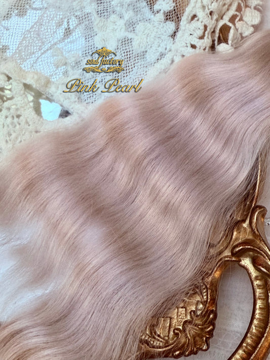 High-Gloss Mohair for Dolls | Pink Pearl 20-25cm