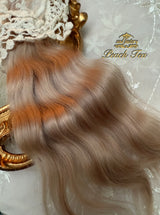 High-Gloss Mohair for Dolls | Peach Tea 20-25cm