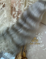 High-Gloss Mohair for Dolls | Ash Blue 20-25cm