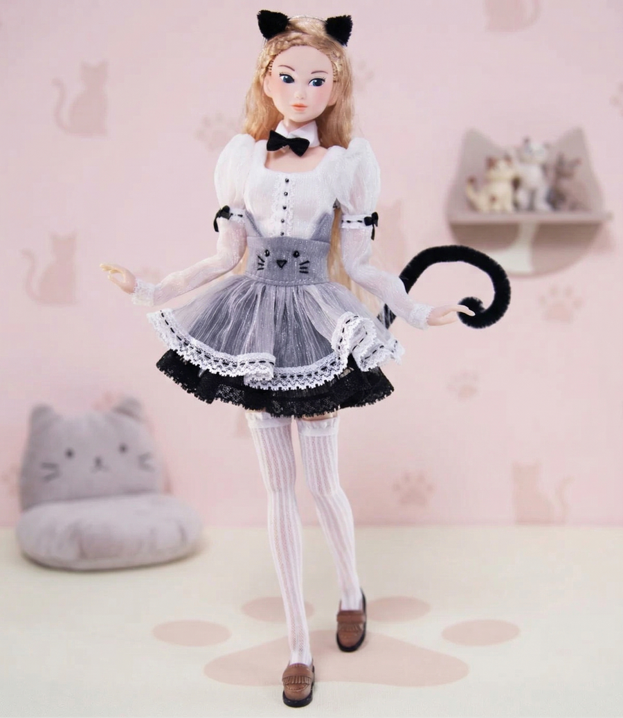 Made-to-Order Cat Costume Set for Dolls | 6-Piece Outfit | Order Deadline April 30