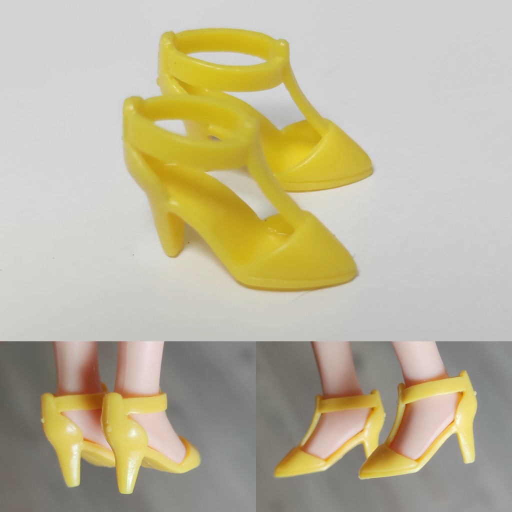 1/6 scale plastic doll shoes — vintage heels, pumps and sandals, catalog view 6