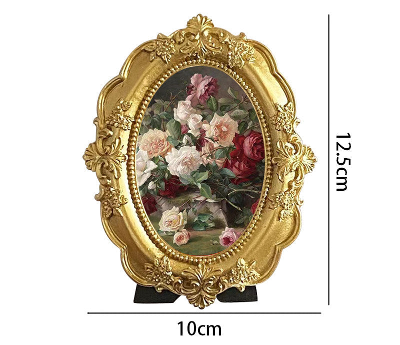 Vintage European Gold Ornate Picture Frame | Embossed Wall-Hanging Photo Frame Decor