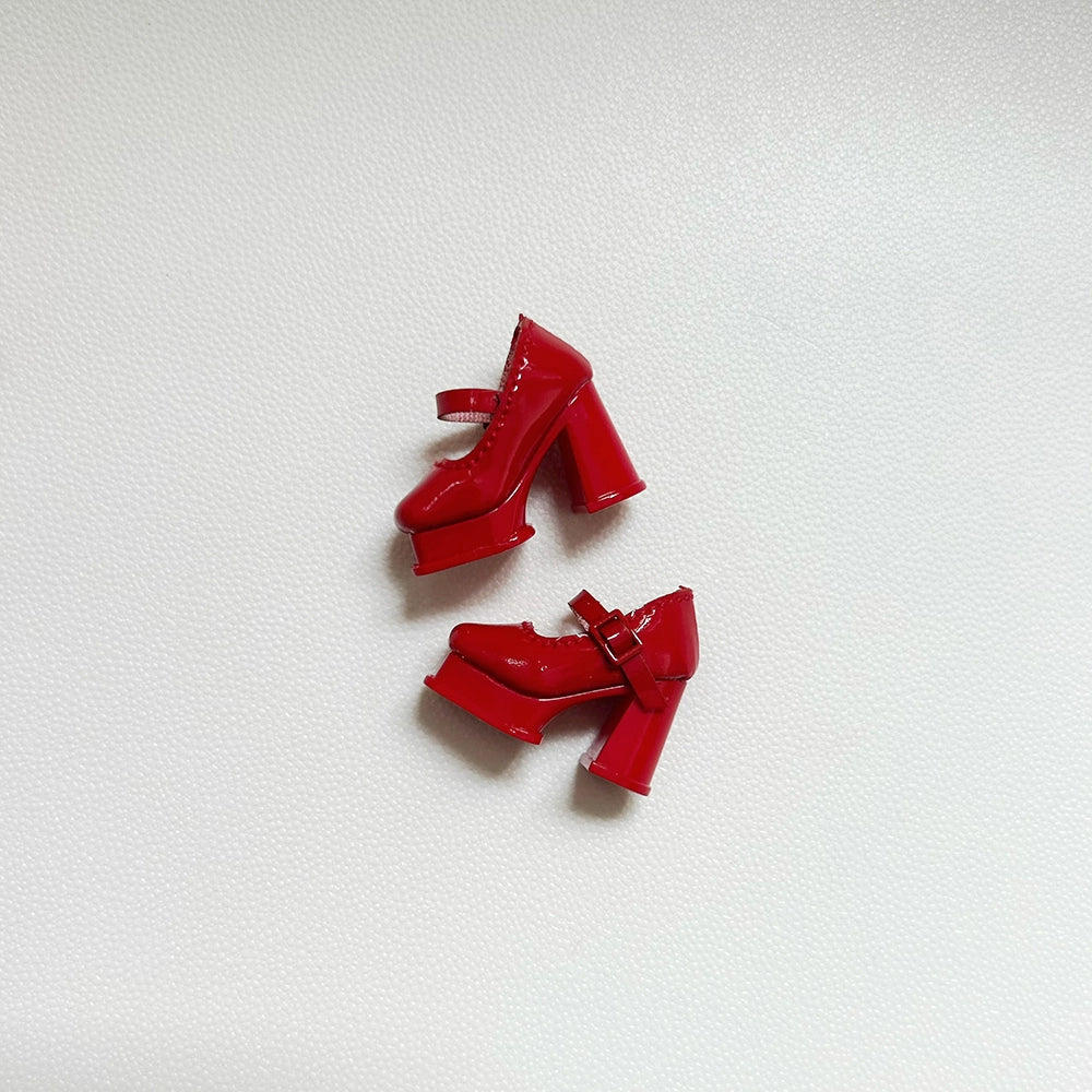 Macaron Color Platform Mary Jane Doll Shoes – Harajuku Style | Universal Fit for Blythe, Barbie, Licca, FR & Obitsu 22/24