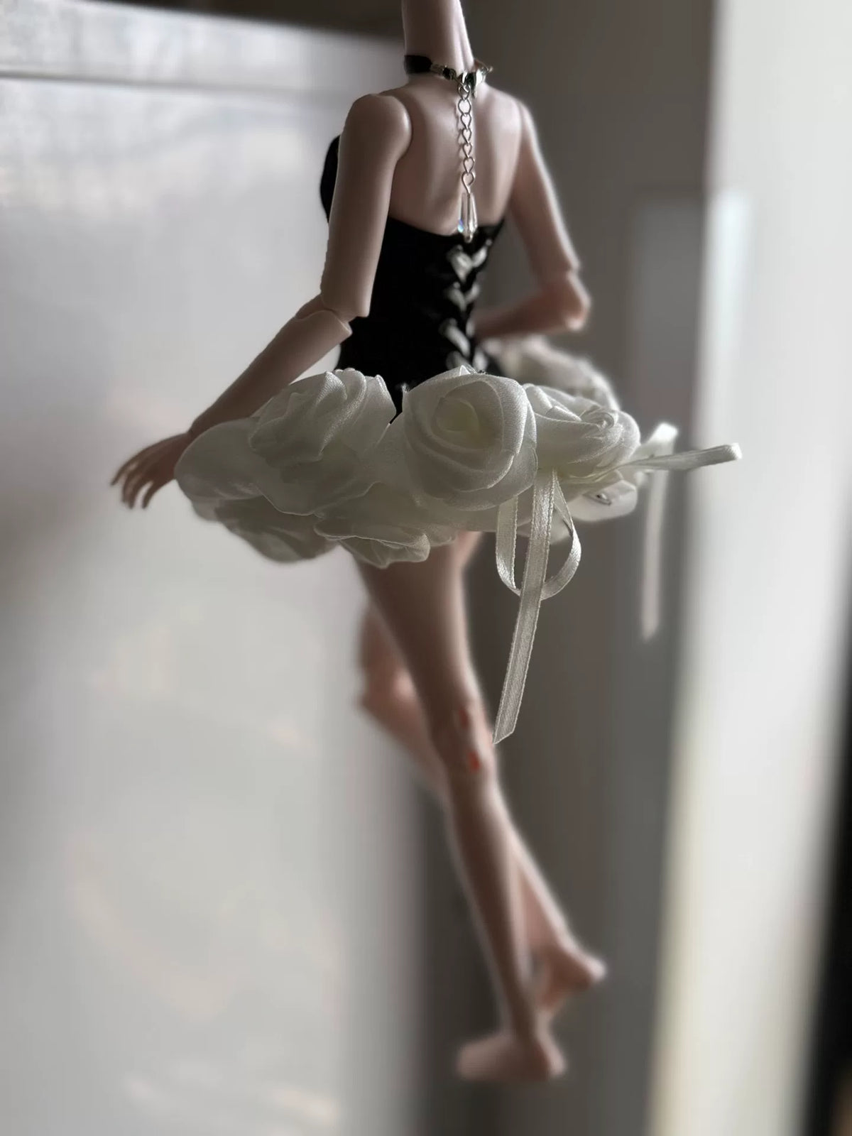 Handmade doll dress "Black Swan"