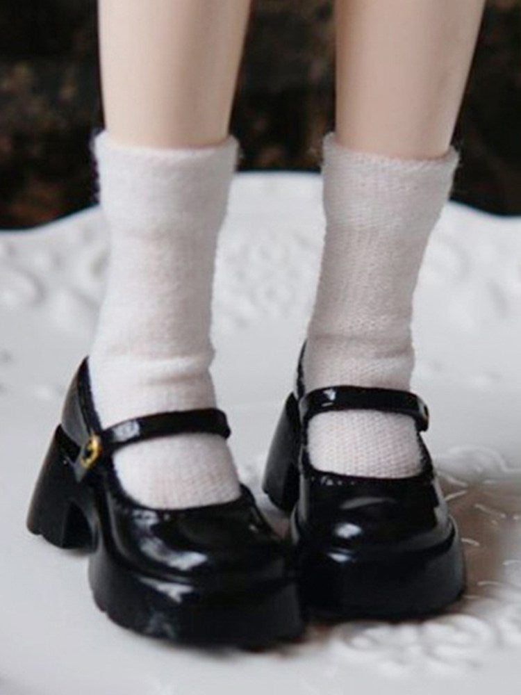 1/6ドール用 厚底エナメル メリージェーン シューズ