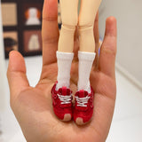 1/6ドール用 刺繍入りスニーカー | ブライス、リカちゃん、アゾン、FR、オビツ22/24にユニバーサルフィット