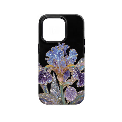 Artistic iPhone Case – Independent Designer Style | Multiple Models Available|Iris Flower in the Night