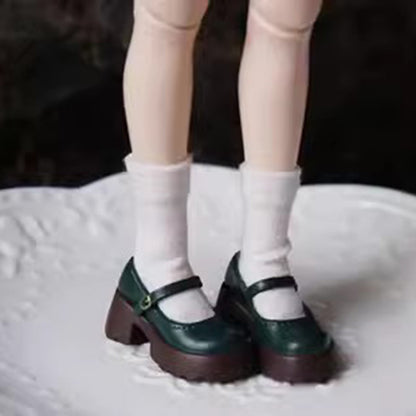 Vintage Platform Mary Jane Doll Shoes – Patent Leather Finish | Universal Fit for Blythe, Licca, Azone, FR & Obitsu 22/24