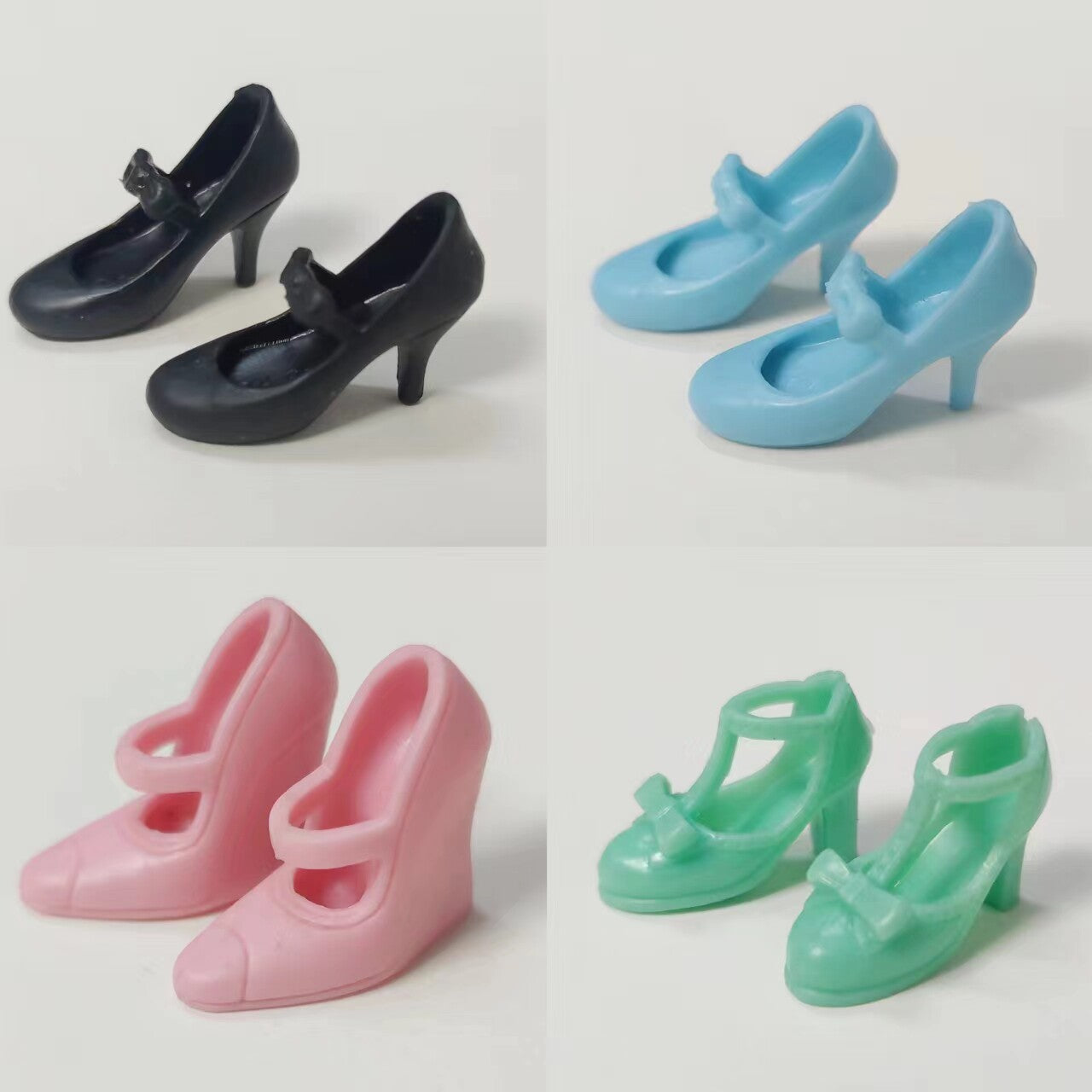1/6 scale plastic doll shoes — colorful heels, flats and sandals, catalog view 3