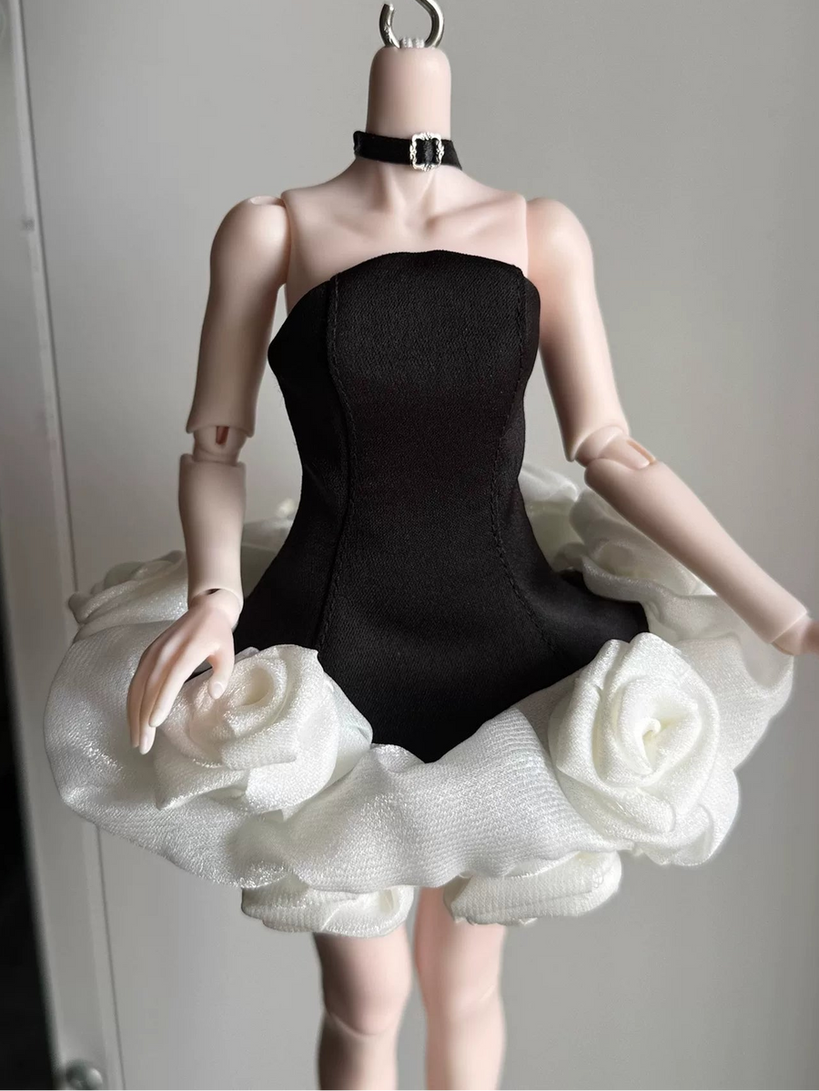 Handmade doll dress "Black Swan"