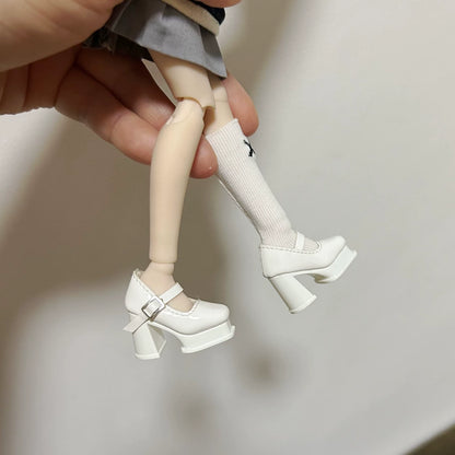 Macaron Color Platform Mary Jane Doll Shoes – Harajuku Style | Universal Fit for Blythe, Barbie, Licca, FR & Obitsu 22/24