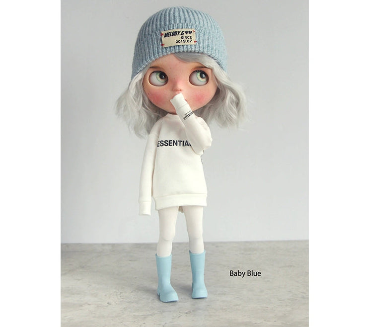 Candy Color Retro Rain Boots for Dolls – Multi-Color Rubber Shoes | Universal Fit for Blythe, Barbie, Licca, FR & Obitsu 22/24